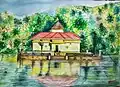 Watercolor Painting of Kere Basadi, Varanga.