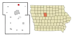 Location of Badger, Iowa