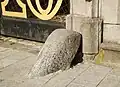 Guard stone of the Wellington Museum in Waterloo (Belgium)