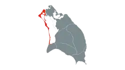 Location of West Coast