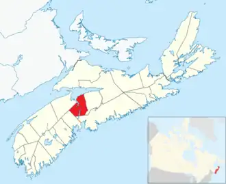 Location of West Hants Regional Municipality