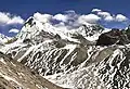 West aspect of Hunku Chuli (right) and West Hunku Chuli (6764m) to left