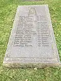 Duffy's cut memorial marker at West Laurel Hill Cemetery
