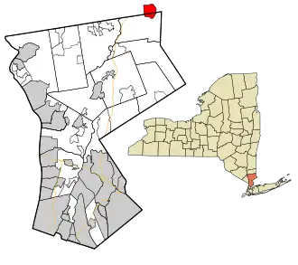 Location in Westchester County and the state of New York.