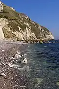 The headland from the shore below the undercliff