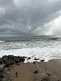 Whitewater as seen at the beach