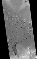 Wide view of yardangs in Arabia quadrangle