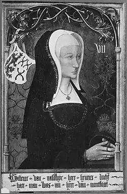 Wilhelmina van Naaldwijk, first wife of Jan van Montfoort