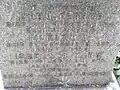 William Flockhart Memorial West face - inscription in memory of three children who died young: John George 1864, Euphemia 1868, Isabella Mary 1869.