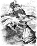 A Long Distance Swim, W. H. Smith: "Hooray – another stroke or two and we've done it."[a]