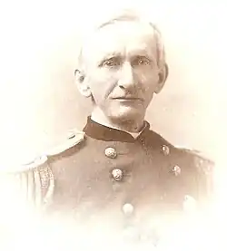 1895 head and shoulders portrait of brigadier General William Smith in dress uniform, facing front