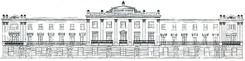 William's Terrace, 1-21 Chiswick High Road, 1837 print by William Blore, architect