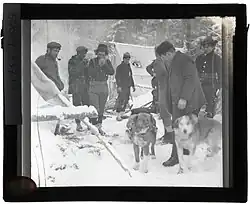 Winter Camp Scene