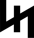 Horizontally aligned Wolfsangel, used by the 2nd SS Panzer Division[21]