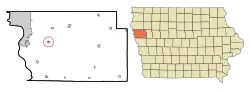 Location of Bronson, Iowa