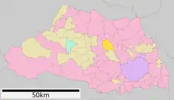 Location of Yorshimi in Saitama Prefecture