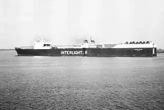 Yulius Fuchik leaving Ust-Dynaysk, Ukraine, for an unidentified Asian port on 9 September 1992.