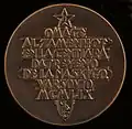 Reverse of medal with Ludovic Lazarus Zamenhof (1959)