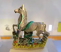Zebra attacked by a snake, 1850-1870
