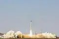 Zuljanah lifting off from the launch pad