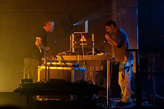 :zoviet*france: at Norbergfestival, Norberg, Sweden, 2011. Left to right: Mark Warren, Ben Ponton