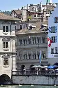 As seen from Wühre towards Limmatquai