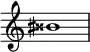 { \omit Score.TimeSignature \relative c'' {
\tweak Accidental.stencil #ly:text-interface::print \tweak Accidental.text \markup { \concat { \sharp \doublesharp}} bis1
} }