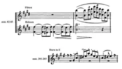 Pastoral theme obtained from a variation on the 2nd love theme