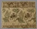 Lampas weave textile from Italy