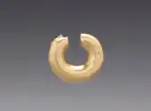 Nose ring, a widespread type of jewel in the Pre-Columbian period of Colombia; before 1550; gold; overall: 1.8 x 2.2&nbsp;cm; Cleveland Museum of Art (Cleveland, Ohio)
