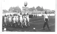 Levente members from Baranya County participating in the First National Levente Sports Festival